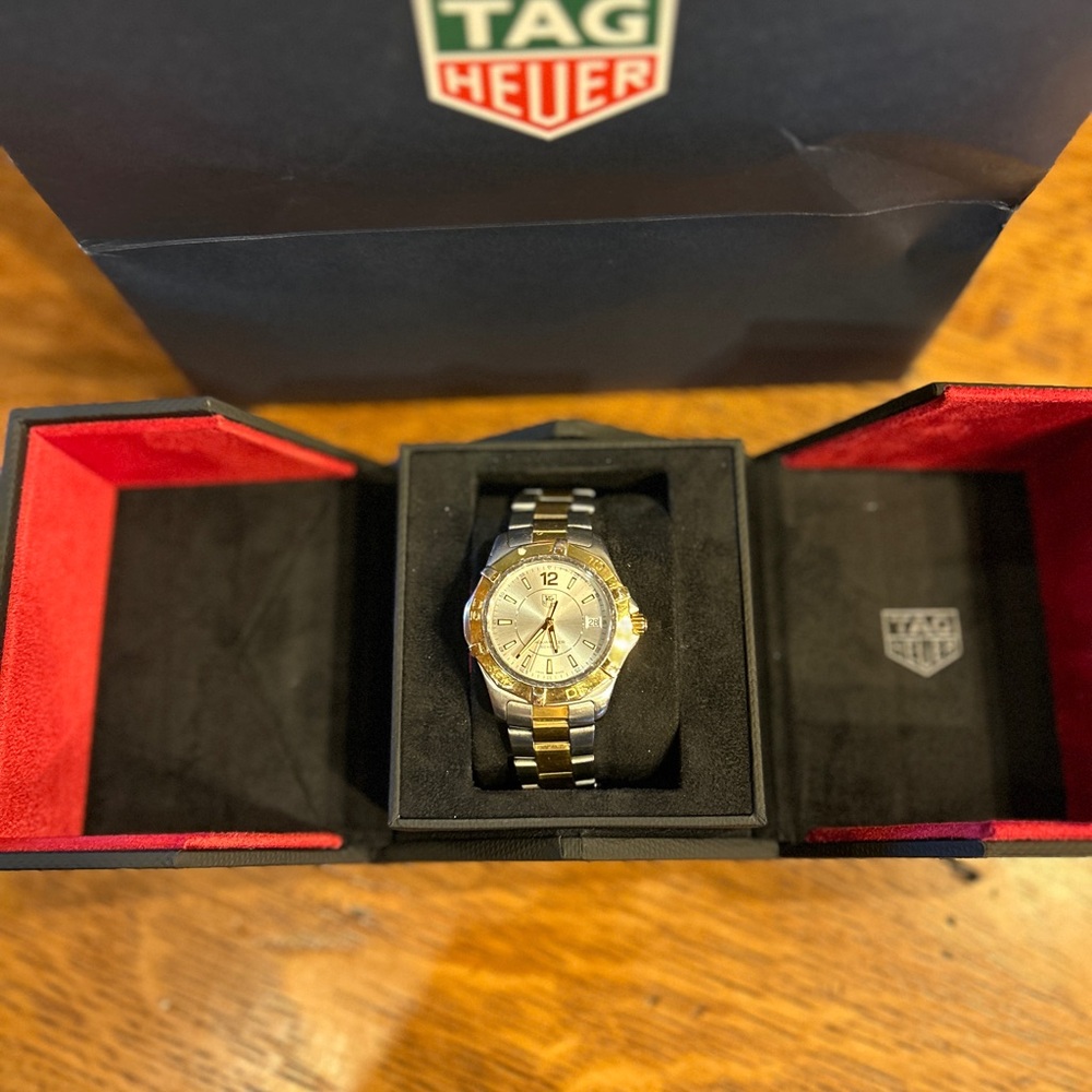 Tag Heuer Two-Tone Men's Aquamarine Watch